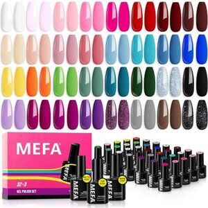 35 Pcs Gel Nail Polish Set, 32 Colors Spring Collection Gel Nail Polish Pink